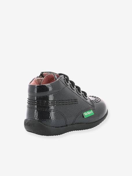 Botines de piel para bebé Billista Zip KICKERS® NEGRO MEDIO LISO 