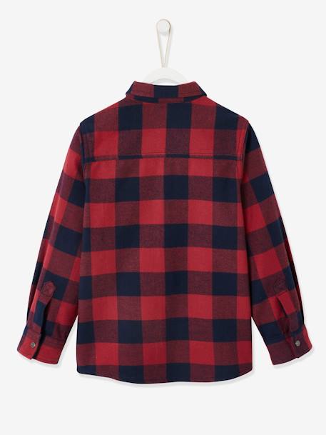 Camisa a cuadros, para niño AZUL OSCURO A CUADROS+MARRON OSCURO A CUADROS+ROJO OSCURO A CUADROS+VERDE MEDIO A CUADROS+VERDE OSCURO A CUADROS 