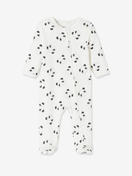 Lote de 2 pijamas de terciopelo 'Pandas', para bebé BLANCO CLARO BICOLOR/MULTICOLO 