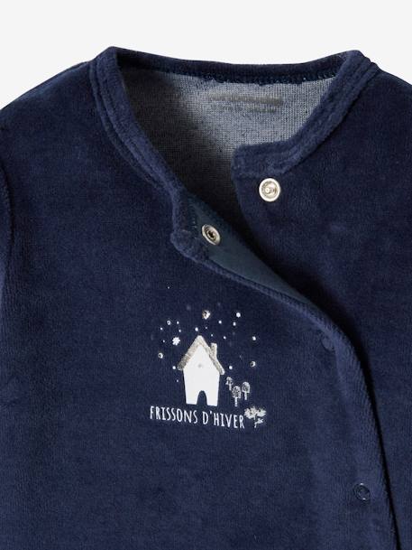 Lote de 2 pijamas de terciopelo 'Escalofrío de invierno', para bebé AZUL OSCURO BICOLOR/MULTICOLOR 