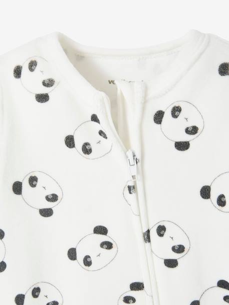 Lote de 2 pijamas de terciopelo 'Pandas', para bebé BLANCO CLARO BICOLOR/MULTICOLO 