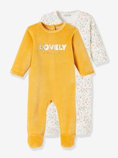 Bebé-Pijamas-Lote de 2 pijamas de terciopelo «Lovely», para bebé