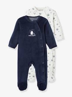 Bebé-Lote de 2 pijamas de terciopelo "Escalofrío de invierno", para bebé
