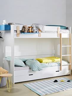 -Cajón y cama-nido con ruedecitas para cama infantil fija de 90x190 cm