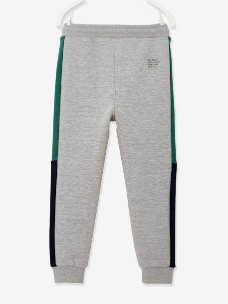 Pantalón deportivo de felpa con bandas bicolores a los lados, para niña azul eléctrico+GRIS MEDIO JASPEADO+GRIS OSCURO LISO CON MOTIVOS+NEGRO OSCURO LISO CON MOTIVOS+verde 