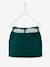 Falda estilo 'paperbag' para niña ROSA MEDIO LISO+VERDE OSCURO LISO 