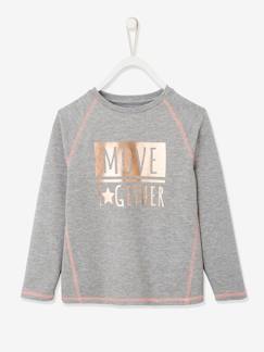 Niña-Camiseta deportiva "Move together" con inscripción irisada Oeko-Tex®, para niña
