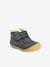 Botines de piel para bebé Somoons KICKERS® Primeros Pasos AZUL OSCURO METALIZADO+caramelo+ROSA CLARO METALIZADO 
