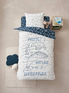 Textil Hogar y Decoración-Ropa de cama niños-Fundas nórdicas-Conjunto de funda nórdica + funda de almohada infantil de algodón orgánico * Protect Nature