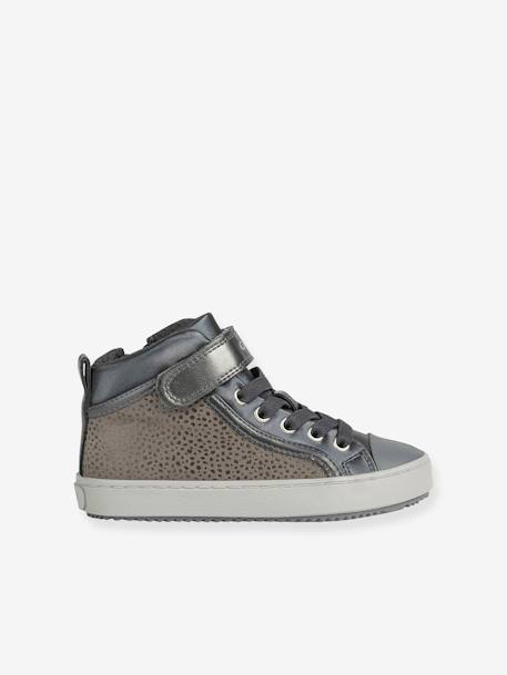 Zapatillas Mid Kalispera Girl GEOX® GRIS OSCURO LISO CON MOTIVOS+NEGRO MEDIO LISO CON MOTIVOS 