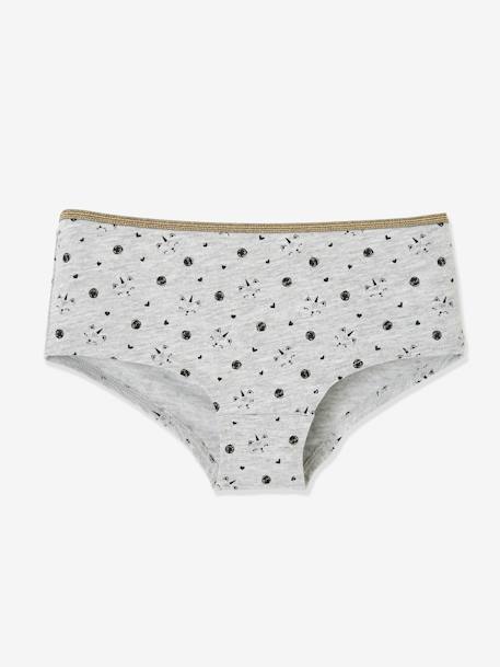 Pack de 5 shorties para niña GRIS CLARO ESTAMPADO 