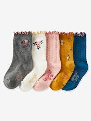Lote de 5 pares de calcetines fantasía Oeko-Tex® para niña  