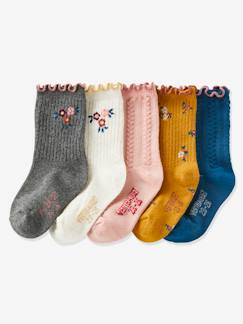 Niña-Lote de 5 pares de calcetines fantasía Oeko-Tex® para niña