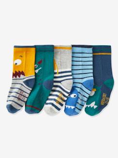 Niño-Ropa interior-Pack de 5 pares de calcetines Monstruos, para niño