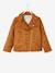 Chaqueta de nobuck estilo perfecto niña MARRON CLARO LISO 