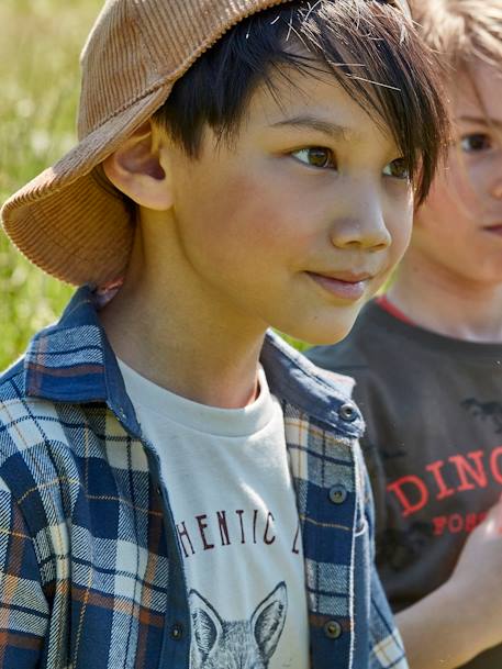 Camisa a cuadros, para niño AZUL OSCURO A CUADROS+MARRON OSCURO A CUADROS+VERDE MEDIO A CUADROS 