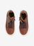 Zapatillas de piel con cordones y cremalleras, para niño AZUL OSCURO LISO+MARRON OSCURO LISO 