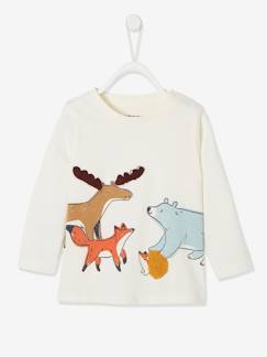 Bebé-Camisetas-Camisetas-Camiseta con animales salvajes para bebé niño