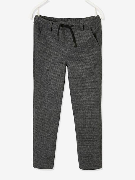 Pantalón cálido a cuadros, para niño GRIS OSCURO A CUADROS 