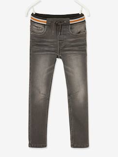 Niño-Pantalón recto niño de felpa efecto denim
