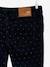 Pantalón slim MorphologiK de pana con lunares irisados para niña, con ancho de caderas DELGADO AZUL OSCURO ESTAMPADO+VERDE MEDIO ESTAMPADO 