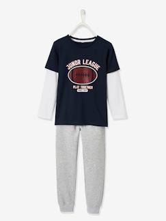 Niño-Ropa deportiva-Conjunto deportivo camiseta efecto 2 en 1 y joggings, para niño