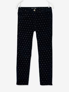 Pantalones Morphologik-Pantalón slim MorphologiK de pana con lunares irisados para niña, con ancho de caderas DELGADO