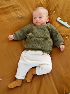 Bebé-Conjuntos-Conjunto de sudadera "Oso" y pantalón de felpa para bebé