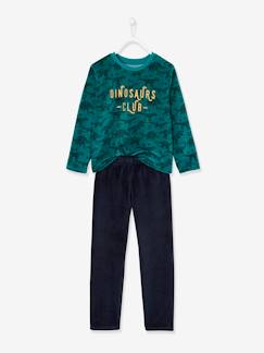 Niño-Pijama largo de terciopelo Dinosaurio, para niño
