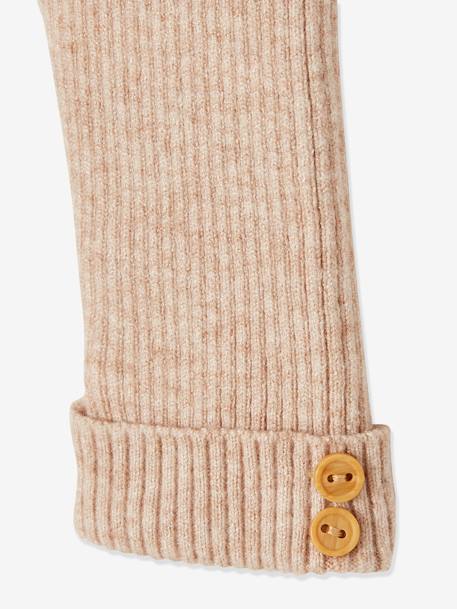 Leggings de punto tricot, para bebé BEIGE MEDIO LISO+GRIS OSCURO JASPEADO+MARRON OSCURO LISO 