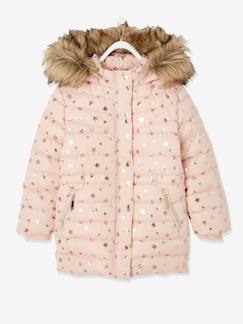 -Parka larga con capucha y relleno de poliéster reciclado, para niña