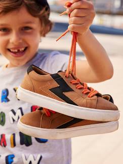 Calzado-Calzado niño (23-38)-Zapatillas de piel con cordones y cremalleras, para niño