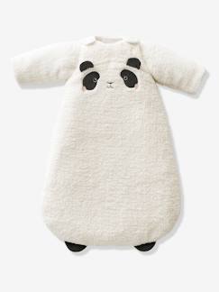 Textil Hogar y Decoración-Ropa de cuna-Saquitos-Saquito con mangas desmontables de sherpa Panda Oeko-Tex®