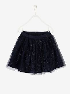 Niña-Faldas-Falda de fiesta reversible para niña con purpurina y lunares irisados