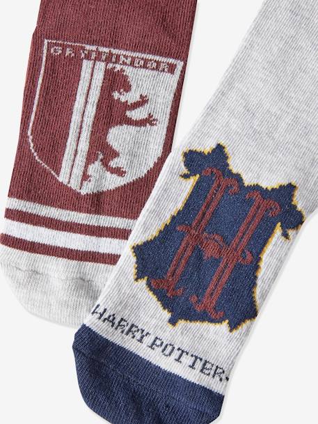 Pack de 2 pares de calcetines Harry Potter® GRIS MEDIO LISO CON MOTIVOS 
