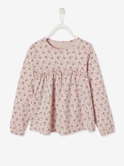 Niña-Camisetas-Camiseta blusa con flores, para niña