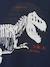 Camiseta dinosaurio esqueleto T-Rex para niño AZUL FUERTE LISO CON MOTIVOS 