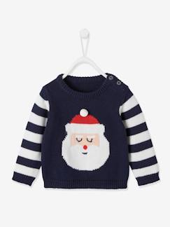 Bebé-Sudaderas, jerséis y chaquetas de punto-Jerséis-Jersey "Papá Noel" bebé de punto tricot