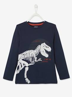 Niño-Camiseta dinosaurio esqueleto T-Rex para niño
