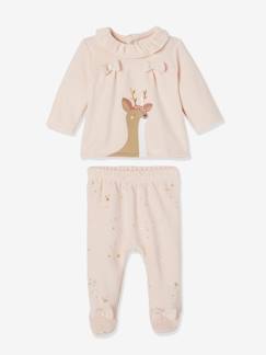 Bebé-Pijama 2 prendas de terciopelo para bebé Navidad