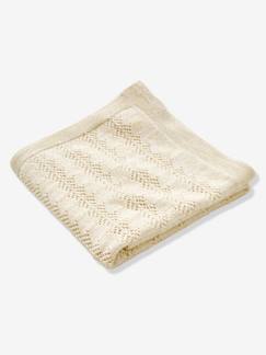 Textil Hogar y Decoración-Ropa de cama niños-Mantas, edredones-Manta para bebé de punto calado con lúrex