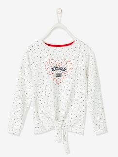 Niña-Camisetas-Camiseta "atrapacorazón" con inscripción de purpurina, para niña