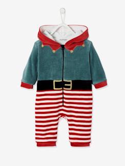 Pijamas de Navidad-Pelele de terciopelo ""Papá Noel" unisex, para bebé