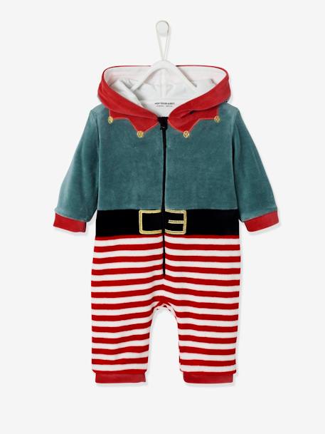 Bebé-Pelele de terciopelo ""Papá Noel" unisex, para bebé