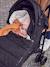Saco chancelière para silla de paseo de tejido perlante AZUL OSCURO LISO+NEGRO OSCURO LISO 