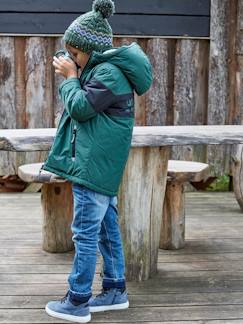 Niño-Abrigos y chaquetas-Parka larga con capucha colorblock niño