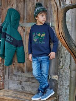 Niño-Camisetas y polos-Camisetas-Camiseta "winter wood" con detalles de felpa de rizo y bordados, para niño