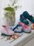 Zapatillas de casa slip-on para niño, fabricadas en Francia AZUL MEDIO ESTAMPADO 