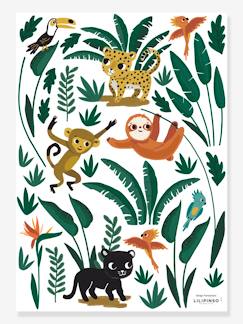 Textil Hogar y Decoración-Decoración-Papel pintado, pegatinas-Lámina de pegatinas LILIPINSO - Pequeños Animales de la Selva