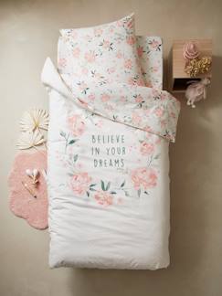Textil Hogar y Decoración-Ropa de cama niños-Conjunto de funda nórdica + funda de almohada infantil Eau de Rose Oeko-Tex®